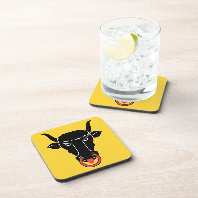 Hard plastic coaster with flag of Uri, Switzerland (Right Side)