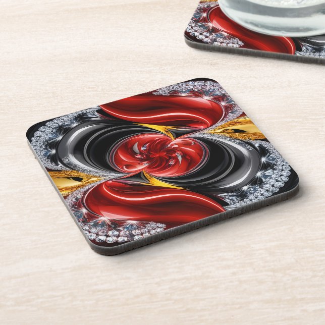 Hard plastic coaster with Germany Colours (Left Side)