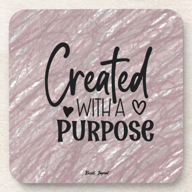 Hard Plastic coasters with cork back - set of six (Front)