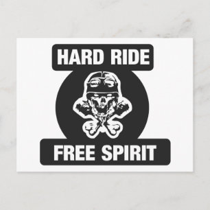 Hard ride free spirit postcard