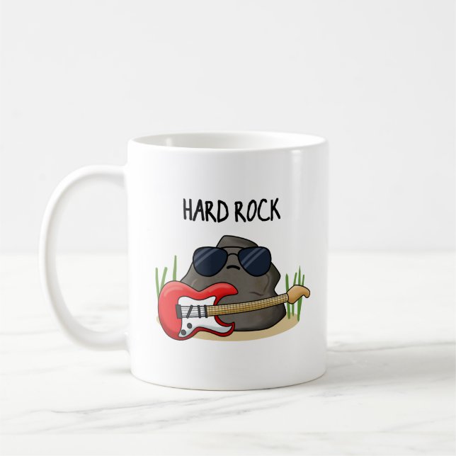 Hard Rock Funny Geology Music Pun  Coffee Mug (Left)