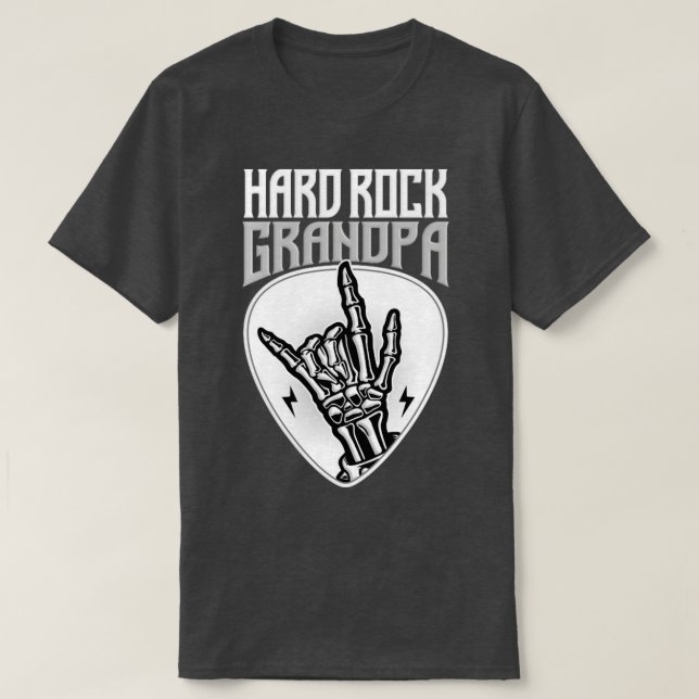 Hard Rock Grandpa Rock Hand Sign T-Shirt (Design Front)
