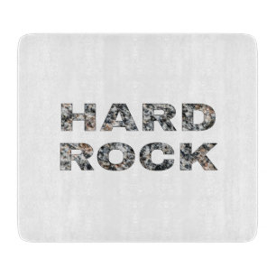 Hard Rock Granite Text Cutting Board