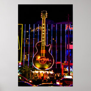 Hard Rock Guitar Las Vegas America Poster