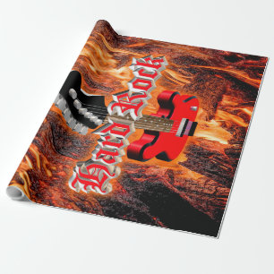 Hard rock into the fire wrapping paper
