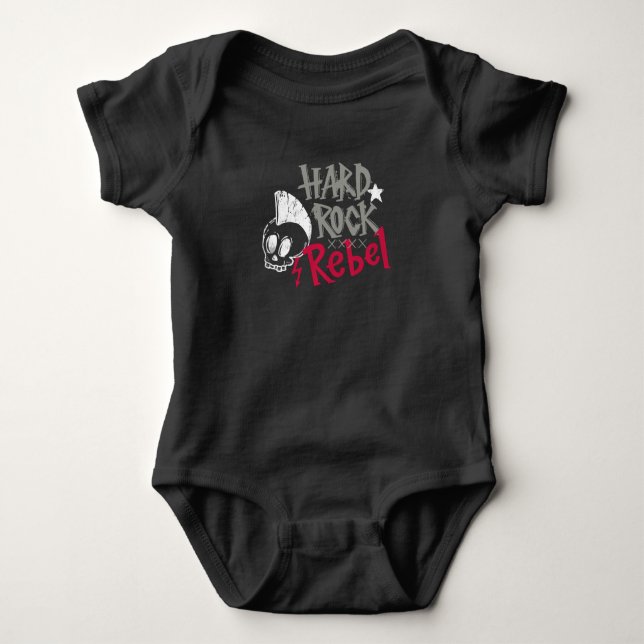 Hard Rock Rebel Grunge Music Retro Baby Bodysuit (Front)