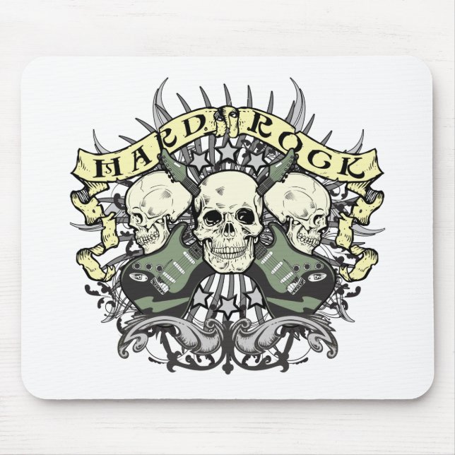 Hard Rock Skull and Guitars Mouse Pad (Front)