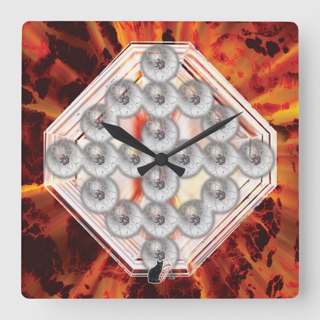 Hard Rock Square Wall Clock (Front)
