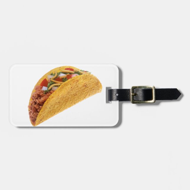 Hard Shell Taco Luggage Tag (Front Horizontal)