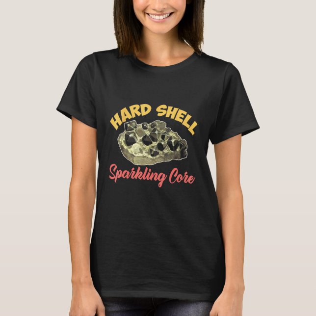 Hard Spell Sparkling Core Geode Hunter Mineral Col T-Shirt (Front)