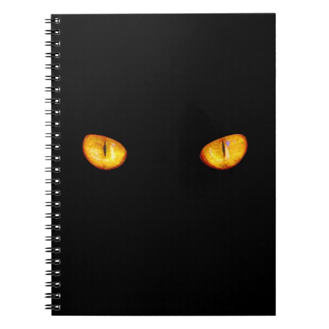Hard Stare of Golden Bombay Cat Eyes Notebook (Front)