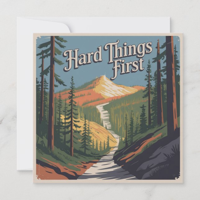 Hard Things First Card (Front)