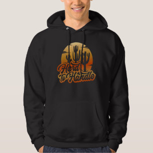 Hard To Handle Plant Pots Cute Cactus Retro Vinta Hoodie