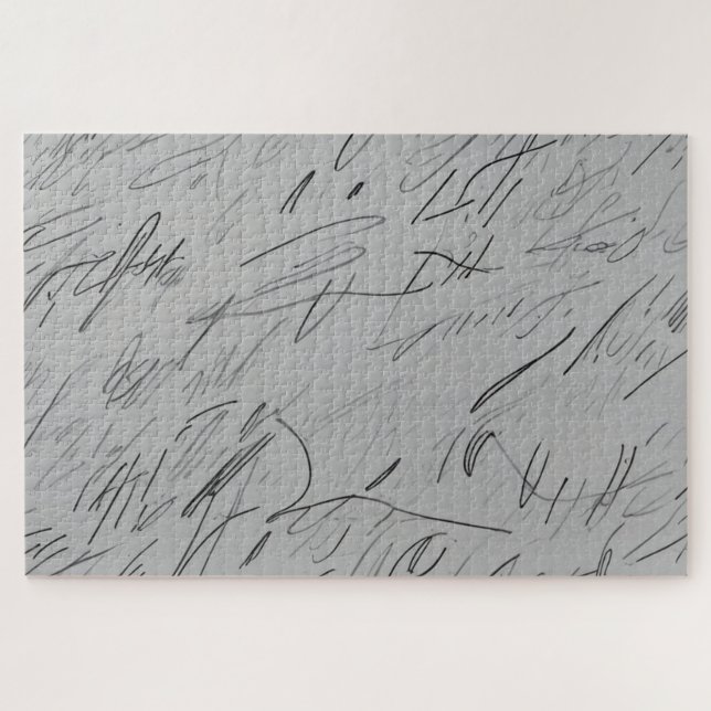Hard To Solve Random Scribbles on Paper Jigsaw Puzzle (Horizontal)