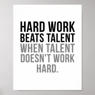 Hard Work Beats Talent Poster
