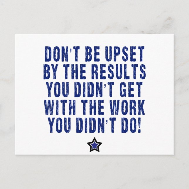 Hard Work, Effort, Pays! Postcard (Front)