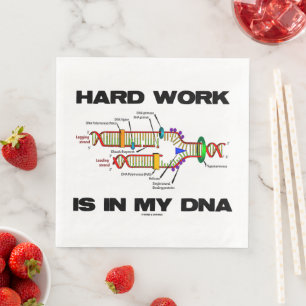 Hard Work Is In My DNA Replication Geek Humour Napkin