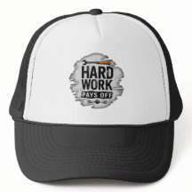 Hard Work Pays Off Grunge Worker Design