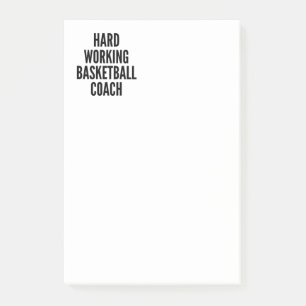Hard Working Basketball Coach Post-it Notes