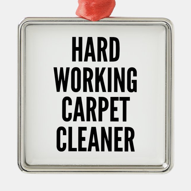 Hard Working Carpet Cleaner Metal Tree Decoration (Front)