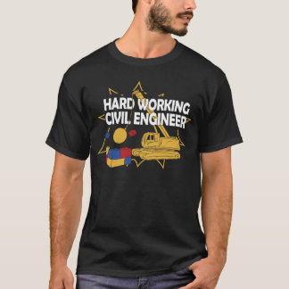 Hard Working Engineer Board Exam Professional T-Shirt