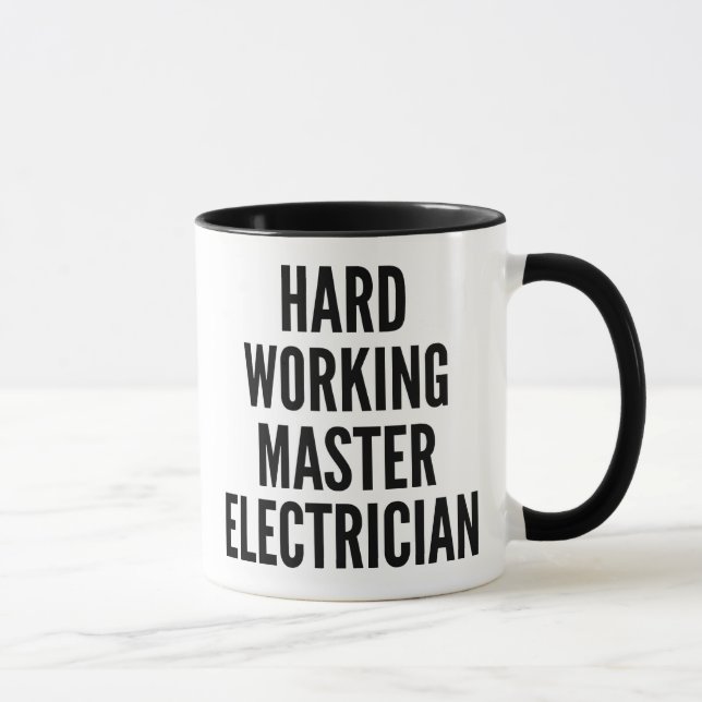 Hard Working Master Electrician Mug (Right)