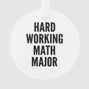 Hard Working Math Major Ornament