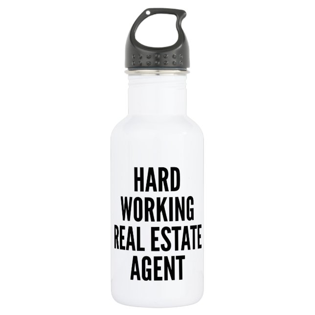 Hard Working Real Estate Agent 532 Ml Water Bottle (Front)