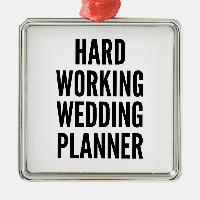 Hard Working Wedding Planner Metal Tree Decoration (Front)