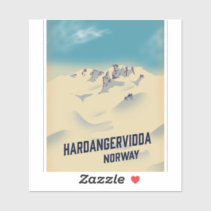 Hardangervidda Norway vacation poster.