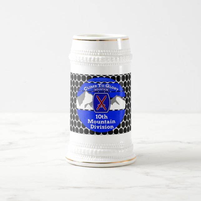 Hardcore 10th Mountain Division “Climb To Glory” Beer Stein (Center)