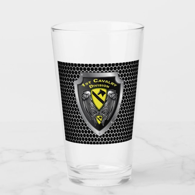 Hardcore 1st Cavalry Division Glass (Front)