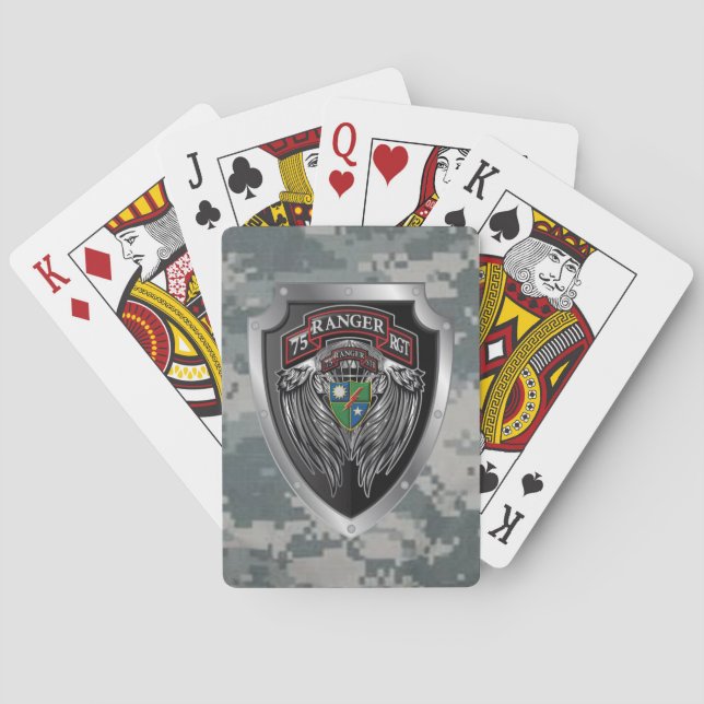 Hardcore 75th Ranger Regiment Playing Cards (Back)