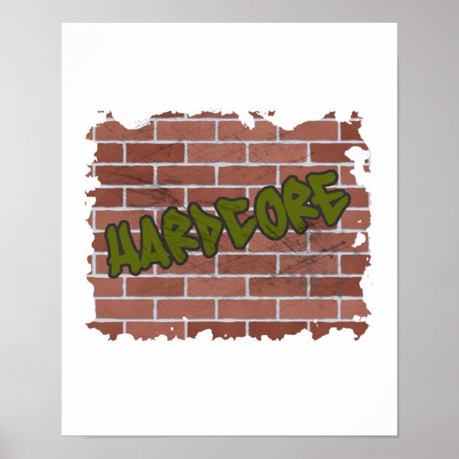 hardcore graffiti  design poster (Front)