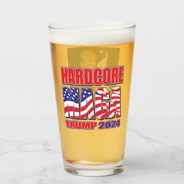 Hardcore MAGA Glass (Front Filled)