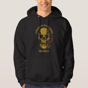 Hardcore Old School Boomer Deal With It Skull 2 Hoodie