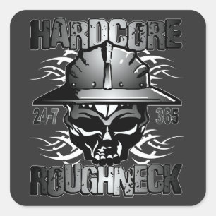 HARDCORE ROUGHNECK SQUARE STICKER