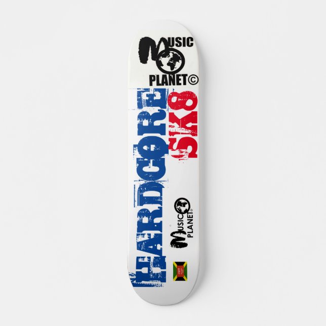 HARDCORE SK8 Skateboard, 7¾" Deck Skateboard (Front)