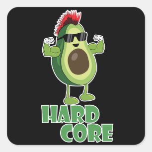 hardcore sunglasses square sticker