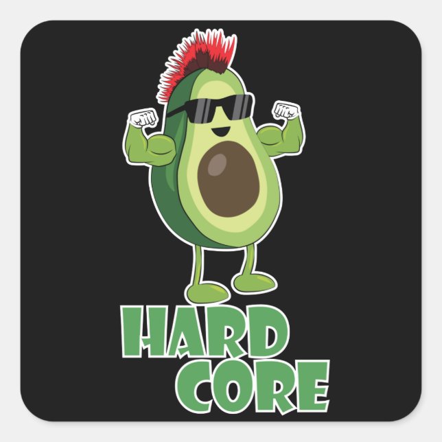 hardcore sunglasses square sticker (Front)
