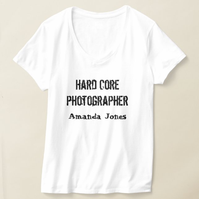 Hardcore T-Shirt with your Customised Message (Laydown)