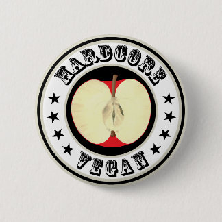 Hardcore Vegan 6 Cm Round Badge