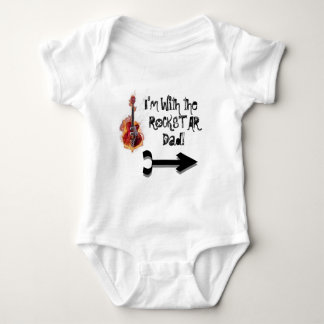 HardCoreGuitarForWebsite, Arrow---Pointing-to-r... Baby Bodysuit