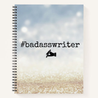 Hardcover badasswriter notebook - sparkles