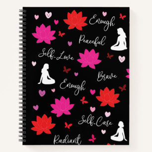 Hardcover Spiral Notebook Black Motivational Vibe