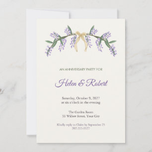 Hardenbergia Vine Anniversary Party Invitation