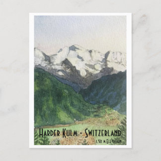 Harder Kulm view Switzerland travel post card