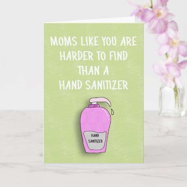 Harder to Find Than Hand Sanitizer Mom, Humorous Card (Orchid)