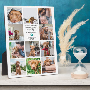 Hardest Goodbye Pet Memorial 11 Photo Collage Plaque