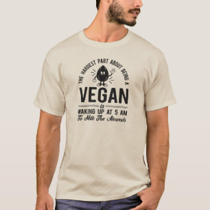 Hardest Part Vegan, Milk the Almonds, Vegan Men's T-Shirt